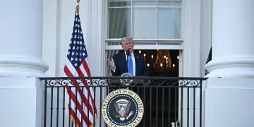 US President Donald Trump participates in a Summer Soiree on the South Lawn of the White House in Washington, DC, on June 4, 2025. (Photo by Brendan SMIALOWSKI / AFP)