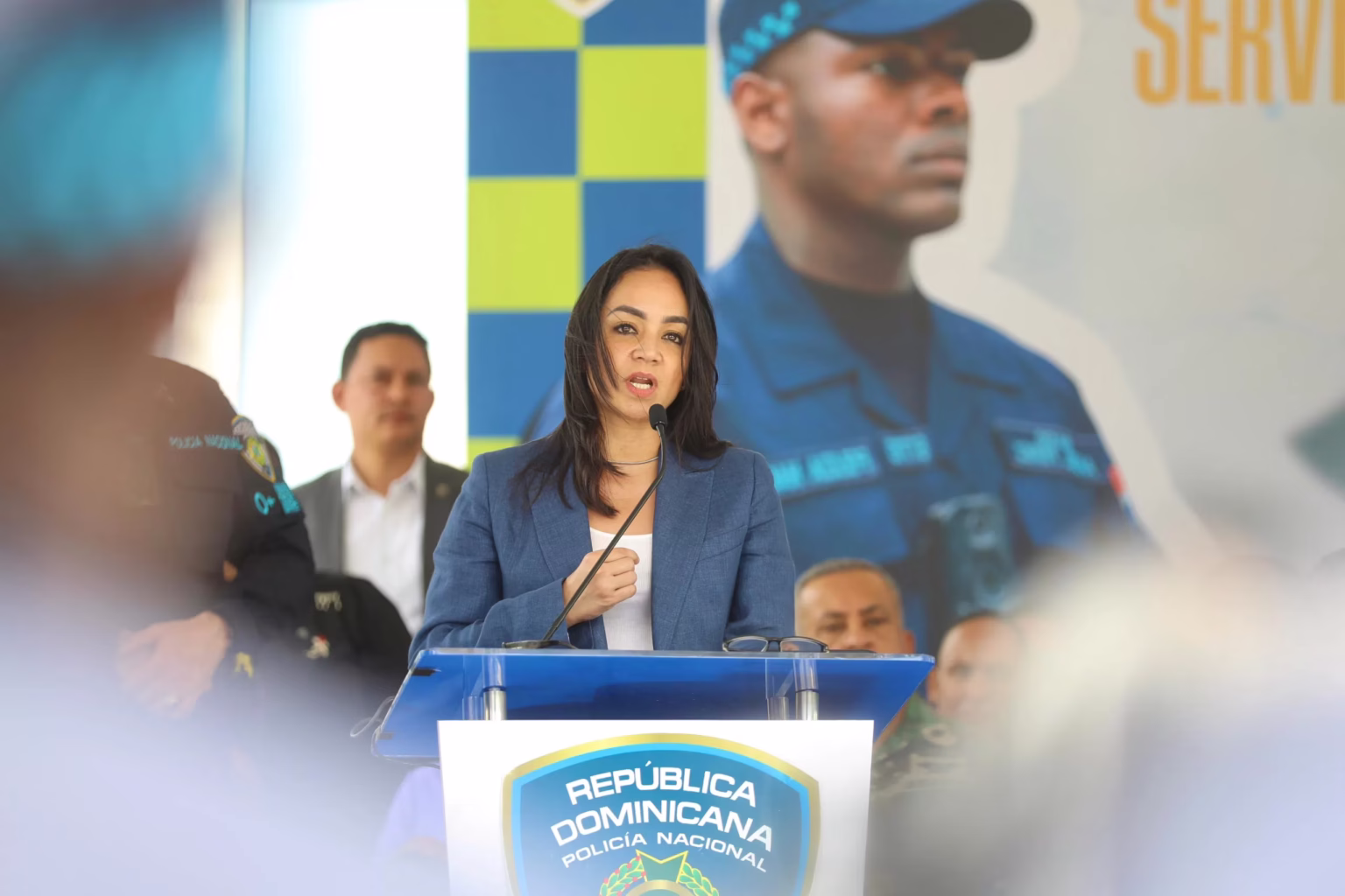 La ministra de Interior y Policía, Faride Raful