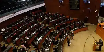 MEXICO CITY, MEXICO - APRIL 1, 2025: General view of the Senate of the Republic of Mexico ordinary session. on Mexico City, Mexico. (Photo credit should read Luis Barron/ Pixelnews/Future Publishing via Getty Images)