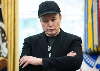 WASHINGTON, DC - MAY 30: Elon Musk, during a news conference with President Donald Trump on May 30, 2025 inside the Oval Office at the White House in Washington. (Photo by Tom Brenner For The Washington Post via Getty Images)