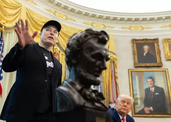 WASHINGTON, DC - MAY 30: Elon Musk speaks during a news conference with President Trump on May 30, 2025 inside the Oval Office at the White House in Washington. (Photo by Tom Brenner For The Washington Post via Getty Images)