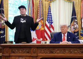WASHINGTON, DC - MAY 30: Tesla CEO Elon Musk speaks alongside U.S. President Donald Trump to reporters in the Oval Office of the White House on May 30, 2025 in Washington, DC. Musk, who served as an adviser to Trump and led the Department of Government Efficiency, announced he would leave his role in the Trump administration to refocus on his businesses. (Photo by Kevin Dietsch/Getty Images)