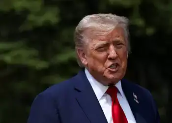 KANANASKIS, CANADA - JUNE 16: U.S. President Donald Trump speaks to the media during a meeting with British Prime Minister Keir Starmer, at the G7 Leaders' Summit on June 16, 2025 in Kananaskis, Canada. Keir Starmer is attending his first G7 leaders' summit, where issues on the table for discussion are the escalating conflict in the Middle East, as well as the failure to bring peace to Ukraine. (Photo by Suzanne Plunkett-Pool/Getty Images)