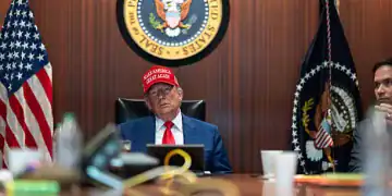 WASHINGTON, DC - JUNE 21: (EDITOR'S NOTE: This Handout image was provided by a third-party organization and may not adhere to Getty Images' editorial policy.) In this handout provided by the White House, U.S. President Donald Trump and Secretary of State Marco Rubio (R) sit in the Situation Room as they monitor the mission that took out three Iranian nuclear enrichment sites, at the White House on June 21, 2025 in Washington, DC. According to the Pentagon, three of Iran’s nuclear sites sustained “severe damage” from the U.S. strikes.   (Photo by Daniel Torok/The White House via Getty Images)