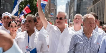 Luis Abinader y Raquel Arbaje en Nueva York