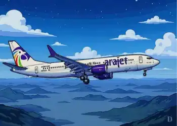 Ilustración avión de Arajet, DIARIO FINANCIERO RD