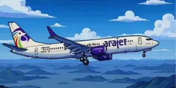 Ilustración avión de Arajet, DIARIO FINANCIERO RD