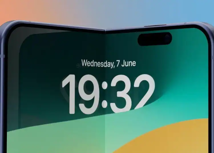Render of a possible iPhone Fold - Source AppleInsider