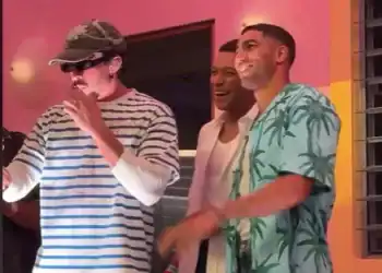 Mbappé y Hakimi Sorprenden al Asistir a Concierto de Bad Bunny
