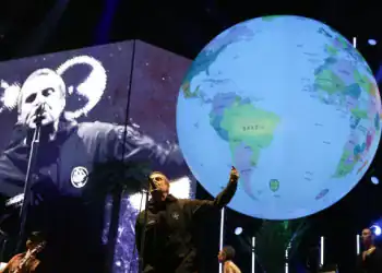 LONDON, ENGLAND - JUNE 06: (EDITORIAL USE ONLY) Liam Gallagher performs live on stage during his ‘Definitely Maybe 30 Years’ tour at The O2 Arena on June 06, 2024 in London, England.   (Photo by Simone Joyner/Getty Images)