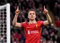 LIVERPOOL, ENGLAND - SEPTEMBER 25: (THE SUN OUT, THE SUN ON SUNDAY OUT) Diogo Jota of Liverpool celebrating after scoring the second goal during the Carabao Cup Third Round match between Liverpool and West Ham United at Anfield on September 25, 2024 in Liverpool, England. (Photo by Andrew Powell/Liverpool FC via Getty Images)