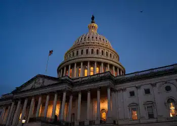 WASHINGTON, DC - JULY 1: The U.S. Capitol at dawn during a vote-a-rama, on July 1, 2025 in Washington, DC. Republican leaders are pushing to get President Donald Trump's so-called "One, Big, Beautiful Bill," Act through Congress and to his desk before the July 4 Independence Day holiday. (Photo by Al Drago/Getty Images)