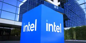 The Intel logo is displayed on a sign in front of Intel headquarters on July 16, 2025 in Santa Clara, California. Justin Sullivan | Getty Images