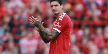 August 4, 2025
Foto de archivo de Darwin Núñez en un amistoso de Liverpool ante Athletic Bilbao
REUTERS/Phil Noble/