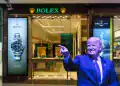 Cover de noticias - Diario Financiero. fotomontaje tienda Rolex y Donald Trump