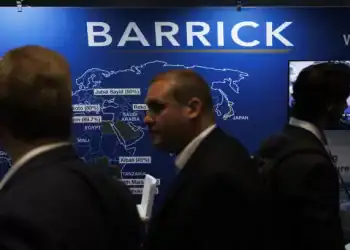 A Barrick Gold Corp. booth at the Prospectors & Developers Association of Canada (PDAC) conference in Toronto, Ontario, Canada, on Tuesday, June 14, 2022. As China lockdowns rekindle concerns over metals demand, mining leaders on the other side of the world shed masks and rubbed shoulders at one of the industry's biggest annual gatherings. Photographer: Cole Burston/Bloomberg via Getty Images