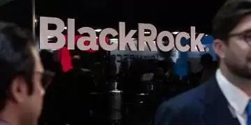 MILAN, ITALY - APRIL 16: The logo of American multi-national investment company BlackRock is seen at the company's display stand during "Il Salone del Risparmio" at Allianz MiCo on April 16, 2025 in Milan, Italy. "Il Salone del Risparmio" is the Italian largest event in the asset management industry. (Photo by Emanuele Cremaschi/Getty Images)