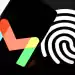 KOLKATA, INDIA - 2025/06/25: In this photo illustration, a Gmail logo is seen displayed on a smartphone with a Passkey Finger scanner (inscriptions) in the background. (Photo Illustration by Avishek Das/SOPA Images/LightRocket via Getty Images)