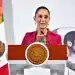 MEXICO CITY, MEXICO - AUGUST 12: Mexican president Claudia Sheinbaum speaks during the daily morning briefing at Palacio Nacional on August 12, 2025 in Mexico City, Mexico. (Photo by Johana Remigio/ObturadorMX/Getty Images)