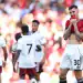 MANCHESTER, ENGLAND - AUGUST 17: Benjamin Sesko of Manchester United reacts at full time  during the Premier League match between Manchester United and Arsenal at Old Trafford on August 17, 2025 in Manchester, England. (Photo by Robbie Jay Barratt - AMA/Getty Images)