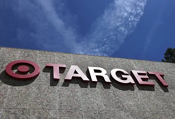 PASADENA, CALIFORNIA - AUGUST 20: The Target logo is displayed at a Target store on August 20, 2025 in Pasadena, California. Target announced that CEO Brian Cornell is stepping down to be replaced by Target’s current COO Michael Fiddelke. (Photo by Mario Tama/Getty Images)