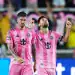 FORT LAUDERDALE, FLORIDA - AUGUST 27: Lionel Messi #10 of Inter Miami CF celebrates after scoring the team's first goal via penalty during the Leagues Cup Semifinal between Inter Miami CF and Orlando City at Chase Stadium on August 27, 2025 in Fort Lauderdale, Florida. (Photo by Rich Storry/Getty Images)