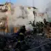 Rescuers work at the site of an apartment building which was hit by Russian missile and drone strikes, amid Russia's attack on Ukraine, in Kyiv, Ukraine August 28, 2025. REUTERS/Thomas Peter