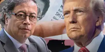 Fotomontaje Gustavo Petro, Donald Trump y Visa Americana: Fuente: Redes sociales
