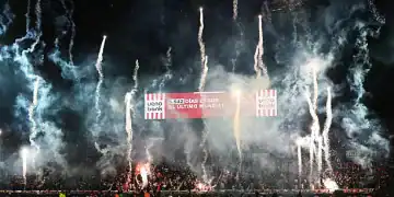 ASUNCION, PARAGUAY - SEPTEMBER 04: Fireworks are set after Paraguay's qualification to the 2026 FIFA World cup following the South American FIFA World Cup 2026 Qualifier match between Paraguay and Ecuador at Estadio Defensores del Chaco on September 04, 2025 in Asuncion, Paraguay. (Photo by Christian Alvarenga/Getty Images)