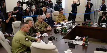 General Wieslaw Kukula, chief of the General Staff of the Polish Armed Forces, takes part in an extraordinary government cabinet meeting at the Chancellery of the Prime Minister, following violations of Polish airspace during a Russian attack on Ukraine in Warsaw, Poland, on September 10, 2025. (Photo by Aleksander Kalka/NurPhoto via Getty Images)