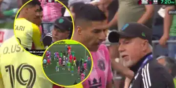 Luis Suárez escupe a rival en la Leagues Cup