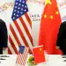 US President Donald Trump attends a bilateral meeting with Chinese President Xi Jinping during the G20 leaders summit in Osaka, Japan, June 29, 2019 [Kevin Lamarque/Reuters]