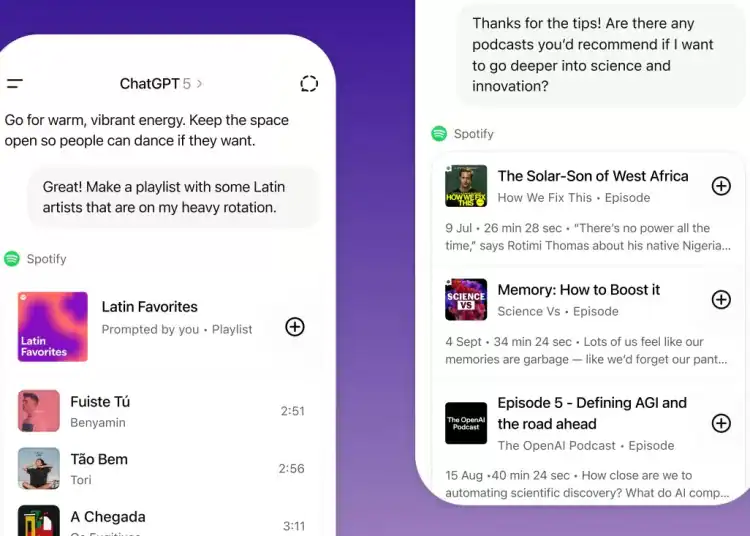 Spotify se integra con ChatGPT