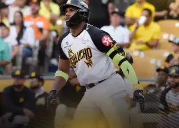 Arte del resultado entre Aguilas y Vicen / Fuente: Cuenta X Aguilas Cibaeñas