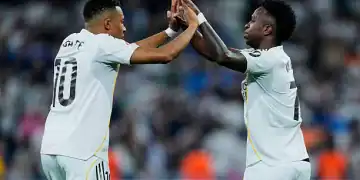 Vinicius Junior of Real Madrid CF during the La Liga EA Sports match between Real Madrid CF and Villarreal CF played at Santiago Bernabeu Stadium on October 04, 2025 in Madrid. (Photo by Cesar Cebolla / PRESSIN) during the La Liga EA Sports match between Real Madrid CF and Villarreal CF played at Santiago Bernabeu Stadium on October 04, 2025 in Madrid, Spain. (Photo by Cesar Cebolla / Pressin / Icon Sport)