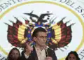 Rodrigo Paz, Bolivia's president-elect, speaks during an election night rally following the presidential runoff election in La Paz, Bolivia, on Sunday, Oct. 19, 2025. Senator Rodrigo Paz won Bolivia's presidential runoff on Sunday, pledging to repair relations with Washington and curb spending to address the deepest economic crisis in four decades. Photographer: Marcelo Perez del Carpio/Bloomberg via Getty Images