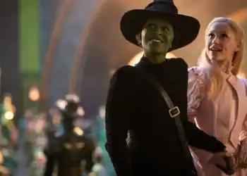 Cynthia Erivo as Elphaba and Ariana Grande as Glinda in 'Wicked.' GILES KEYTE/UNIVERSAL PICTURES