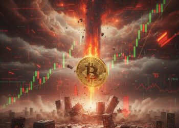 Bitcoin cae, imagen ilustrativa