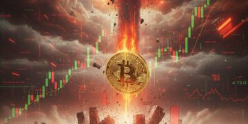 Bitcoin cae, imagen ilustrativa