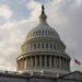 WASHINGTON, DC - NOVEMBER 09: The U.S. Capitol is seen on the 40th day of a government shutdown on November 9, 2025 in Washington, DC. The Senate convened for a rare Sunday session in an attempt to end the government shutdown. (Photo by Anna Rose Layden/Getty Images)