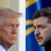 (ARCHIVOS - COMBO) Esta combinación de archivos de imágenes creadas el 25 de febrero de 2025 muestra al presidente estadounidense Donald Trump (L) el 24 de febrero de 2025 y al presidente de Ucrania Volodymyr Zelensky (R) el 23 de febrero de 2025. El presidente de Ucrania, Volodymyr Zelensky, y el presidente de los Estados Unidos, Donald Trump, se reunirán el 28 de diciembre de 2025 en Florida para discutir los esfuerzos para poner fin a la invasión de Rusia, dijo Kiev el 26 de diciembre de 2025. "Hay un plan para que la reunión" tenga lugar el 28 de diciembre, dijo un asesor de Zelensky, después de que una declaración anterior del líder ucraniano señalara la reunión. (Foto de Jim WATSON y Tetiana DZHAFAROVA / AFP)