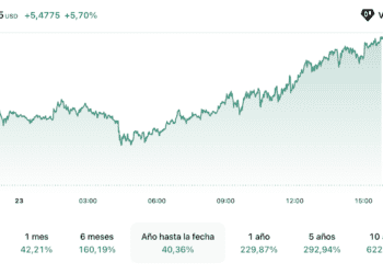 Gráfica de evolución de la playta