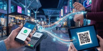 Imagen generada con inteligencia generativa sobre pagos electrónicos