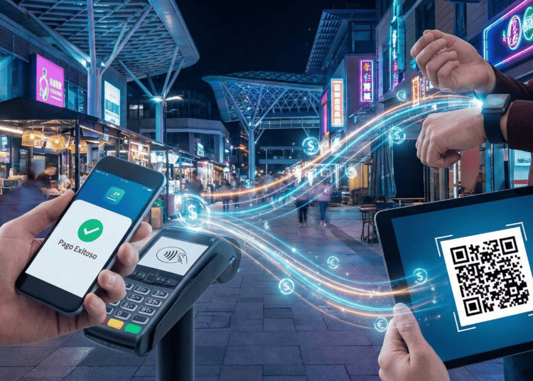 Imagen generada con inteligencia generativa sobre pagos electrónicos