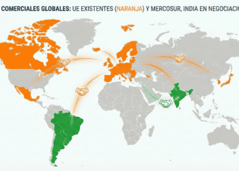 Mapa de tratados comerciales de UE