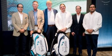 Pantaleón Salcedo, Davis Love III, Beau Welling, Andrés Marranzini, Fernando Rosario y Enrique Valverde