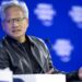 El fundador y CEO de Nvidia, Jensen Huang, habla en una mesa redonda en la 56a reunión anual del Foro Económico Mundial en Davos. (Foto de imágenes de la EPA)