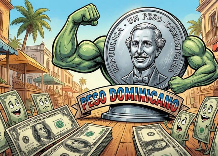 Caricatura de fortaleza del peso dominicano
