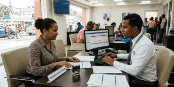 Simulación de una persona solicitando un préstamo bancario / DIARIO FINANCIERO