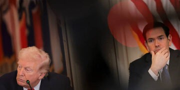 WASHINGTON, DC - 06 DE MARZO: (IZ-R) EE. UU. El presidente Donald Trump y EE. UU. El Secretario de Estado Marco Rubio asistió a una mesa redonda sobre deportes universitarios en la Sala Este de la Casa Blanca el 6 de marzo de 2026 en Washington, DC. La administración Trump celebró la mesa redonda titulada "Salvando los deportes universitarios" con líderes de las conferencias Power Four, ejecutivos de medios y ex entrenadores. (Foto de Anna Moneymaker/Getty Images)